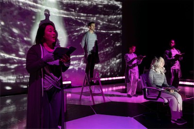 The cast of The Machine Stops