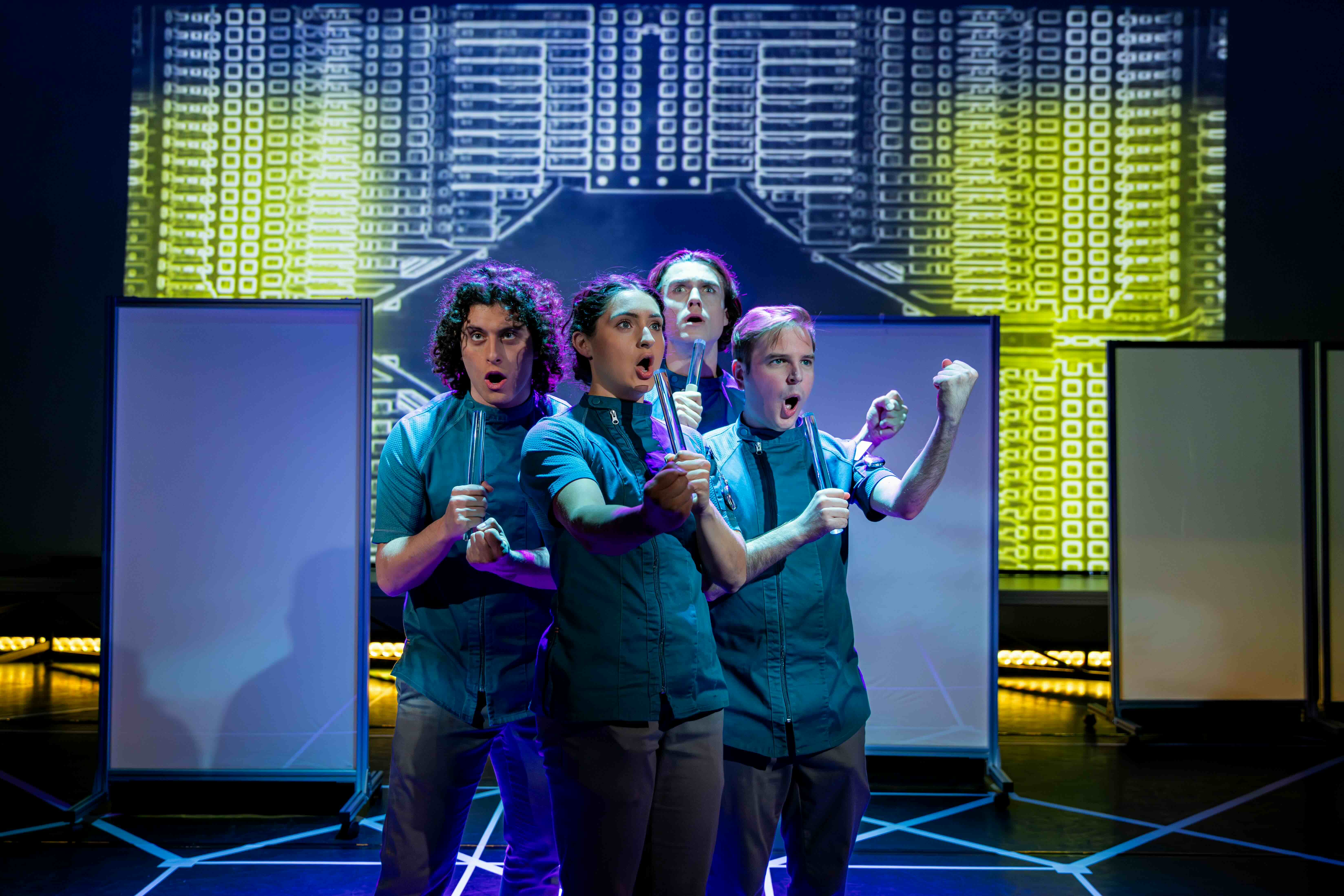  Nathan Reder, Rachel Fink, Crosby Lloyd and John Teresi as MEDIA. 